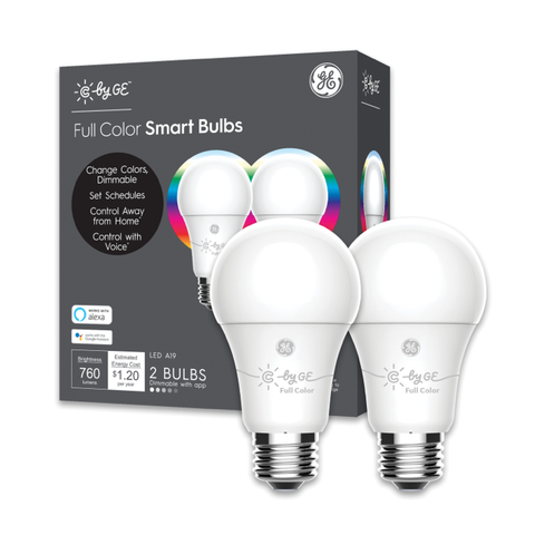 3- Pack C by GE Full Color Smart Bulb A19 Bundle