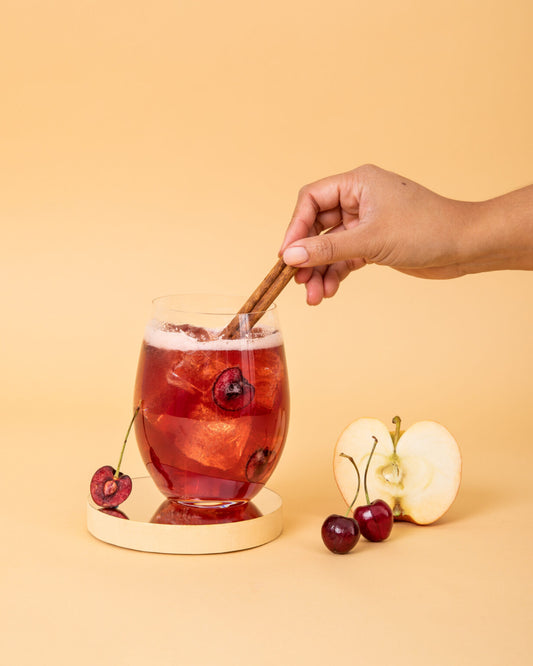 Cherry Apple Cider Fizz